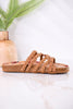 Jade Braided Sandals in Tan - Whiskey Skies - VERY G