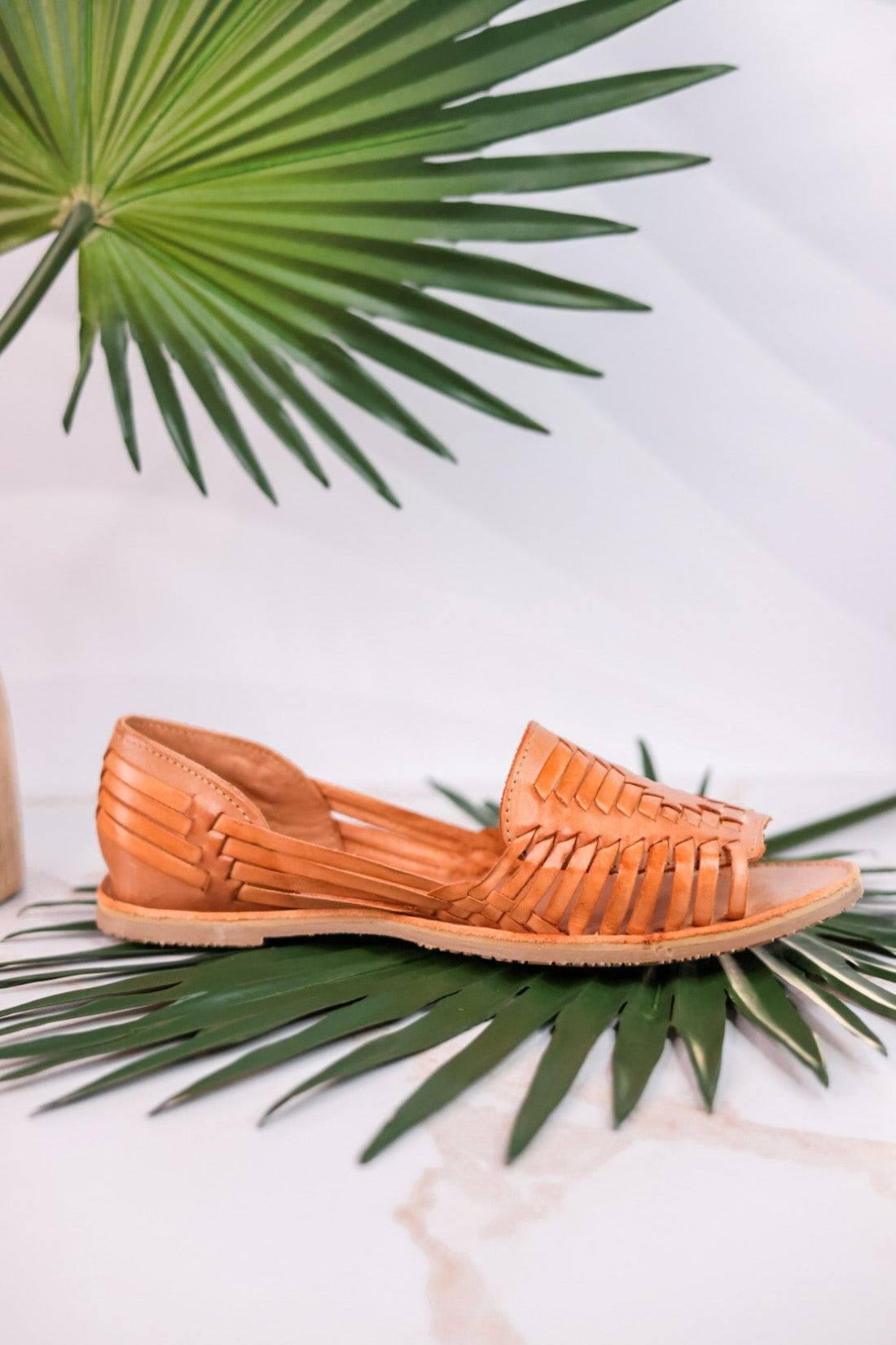 Jared Huarache Woven Tan Slip on Sandals - Whiskey Skies - VOLATILE