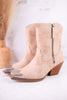 Jimi Ankle Boots in Taupe - Whiskey Skies - VERY G