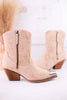 Jimi Ankle Boots in Taupe - Whiskey Skies - VERY G