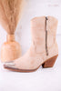 Jimi Ankle Boots in Taupe - Whiskey Skies - VERY G