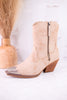 Jimi Ankle Boots in Taupe - Whiskey Skies - VERY G