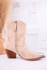 Jimi Ankle Boots in Taupe - Whiskey Skies - VERY G