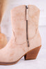 Jimi Ankle Boots in Taupe - Whiskey Skies - VERY G