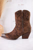Jimi Black Leopard Ankle Boots - Whiskey Skies - VERY G