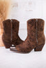 Jimi Black Leopard Ankle Boots - Whiskey Skies - VERY G
