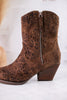 Jimi Black Leopard Ankle Boots - Whiskey Skies - VERY G