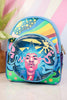 Jimi Hendrix Psychedelic Glow Landscape Zip Mini Backpack - Whiskey Skies - LOUNGEFLY