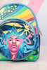 Jimi Hendrix Psychedelic Glow Landscape Zip Mini Backpack - Whiskey Skies - LOUNGEFLY