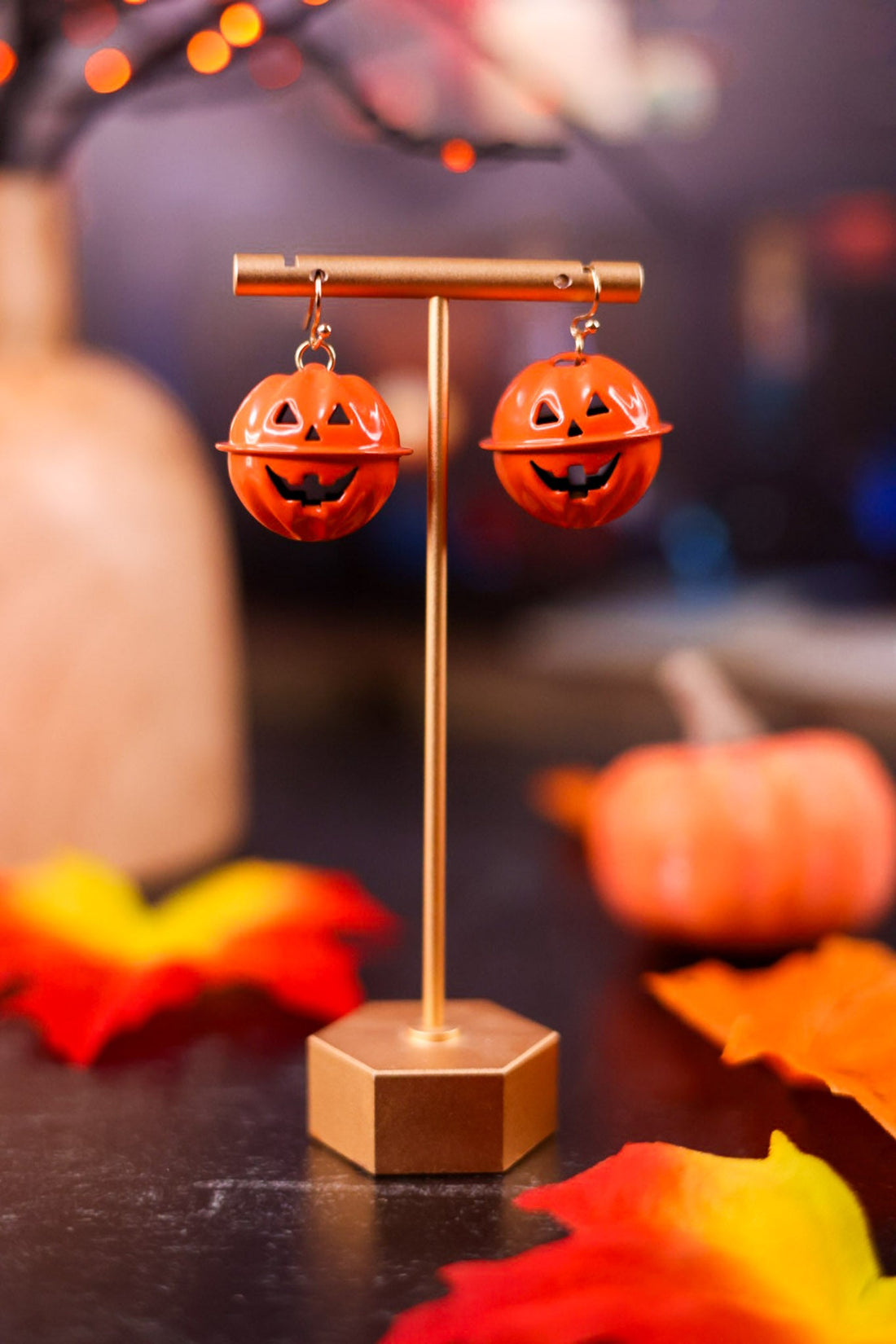Jingle Ball Jack-O-Lantern Earrings - Whiskey Skies - COCO + CARMEN