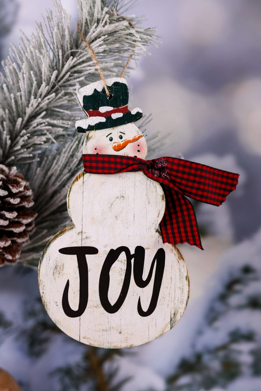 Joy & Noel Snowman Ornaments (Two Styles) - Whiskey Skies - MELROSE INTL
