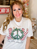 Joy to the World Rhinestone Graphic Tee - Whiskey Skies - SUGAR STITCH