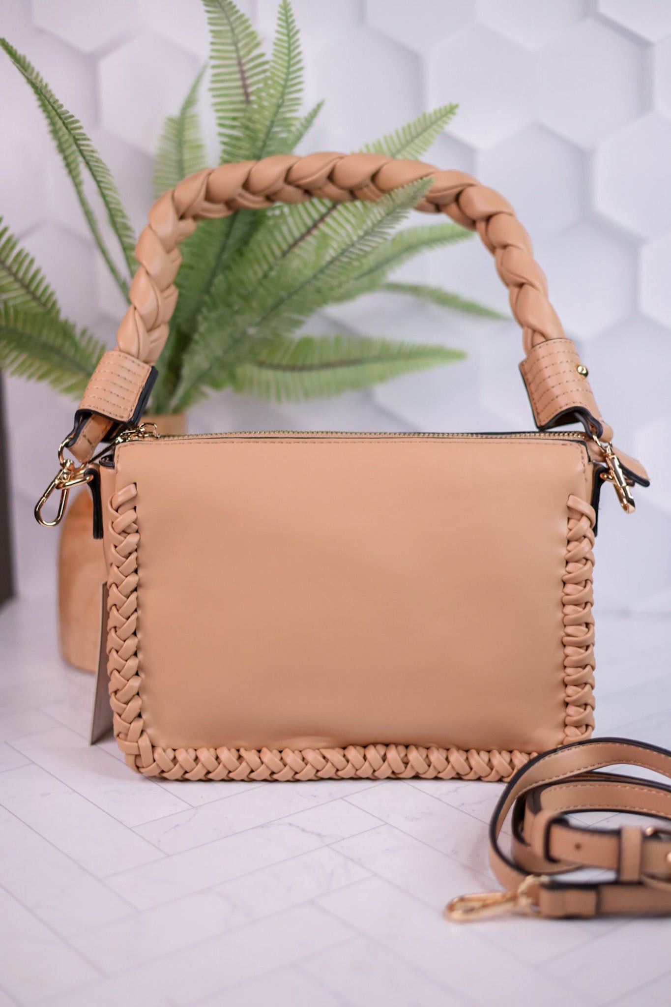 Judith Whipstitch Shoulder Bag - Whiskey Skies - JEN & CO