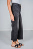 Judy Blue Black High Waist Raw Hem Wide Leg Crops - Whiskey Skies - JUDY BLUE