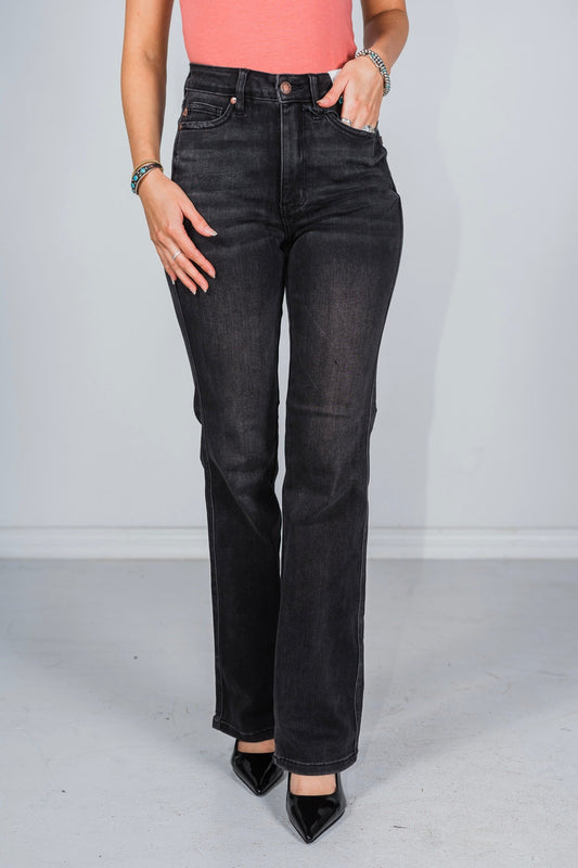 Judy Blue Black High Waist Tummy Control Bootcut Jeans (Three Inseams) - Whiskey Skies - JUDY BLUE