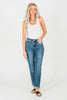 Judy Blue Bleach Splash Boyfriend Jeans - Whiskey Skies - JUDY BLUE