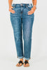Judy Blue Bleach Splash Boyfriend Jeans - Whiskey Skies - JUDY BLUE