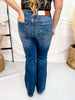 Judy Blue Bootcut Jeans W/ Horse Bit Pocket Accents - Whiskey Skies - JUDY BLUE