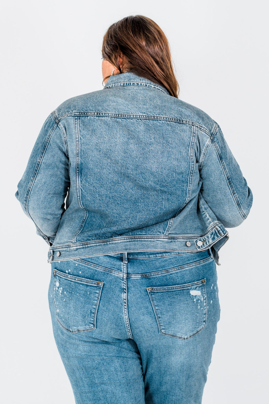 Judy Blue Boyfriend Rigid Magic Jean Jacket - Whiskey Skies - JUDY BLUE