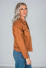 Judy Blue Camel Garment Dyed Jacket - Whiskey Skies - JUDY BLUE