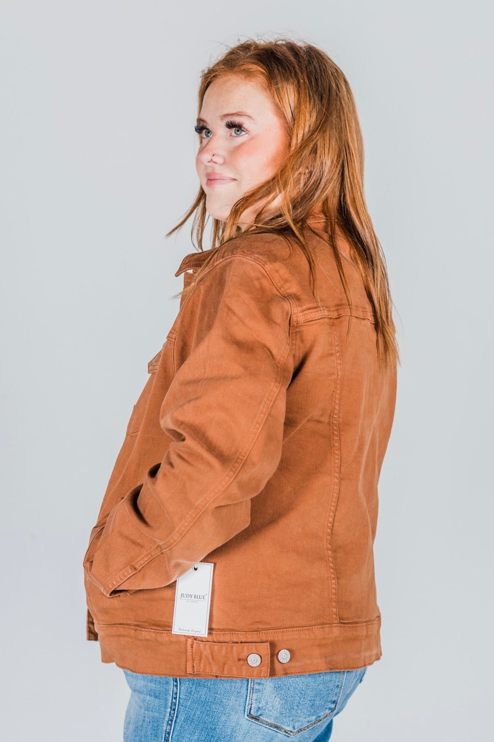 Judy Blue Camel Garment Dyed Jacket - Whiskey Skies - JUDY BLUE