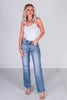 Judy Blue Cell Phone Pocket Dad Jeans - Whiskey Skies - JUDY BLUE