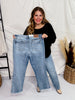 Judy Blue Cell Phone Pocket Dad Jeans - Whiskey Skies - JUDY BLUE