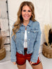 Judy Blue Classic Button Down Denim Trucker Jacket - Whiskey Skies - JUDY BLUE