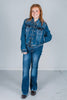 Judy Blue Classic Destroy Denim Jacket - Whiskey Skies - JUDY BLUE