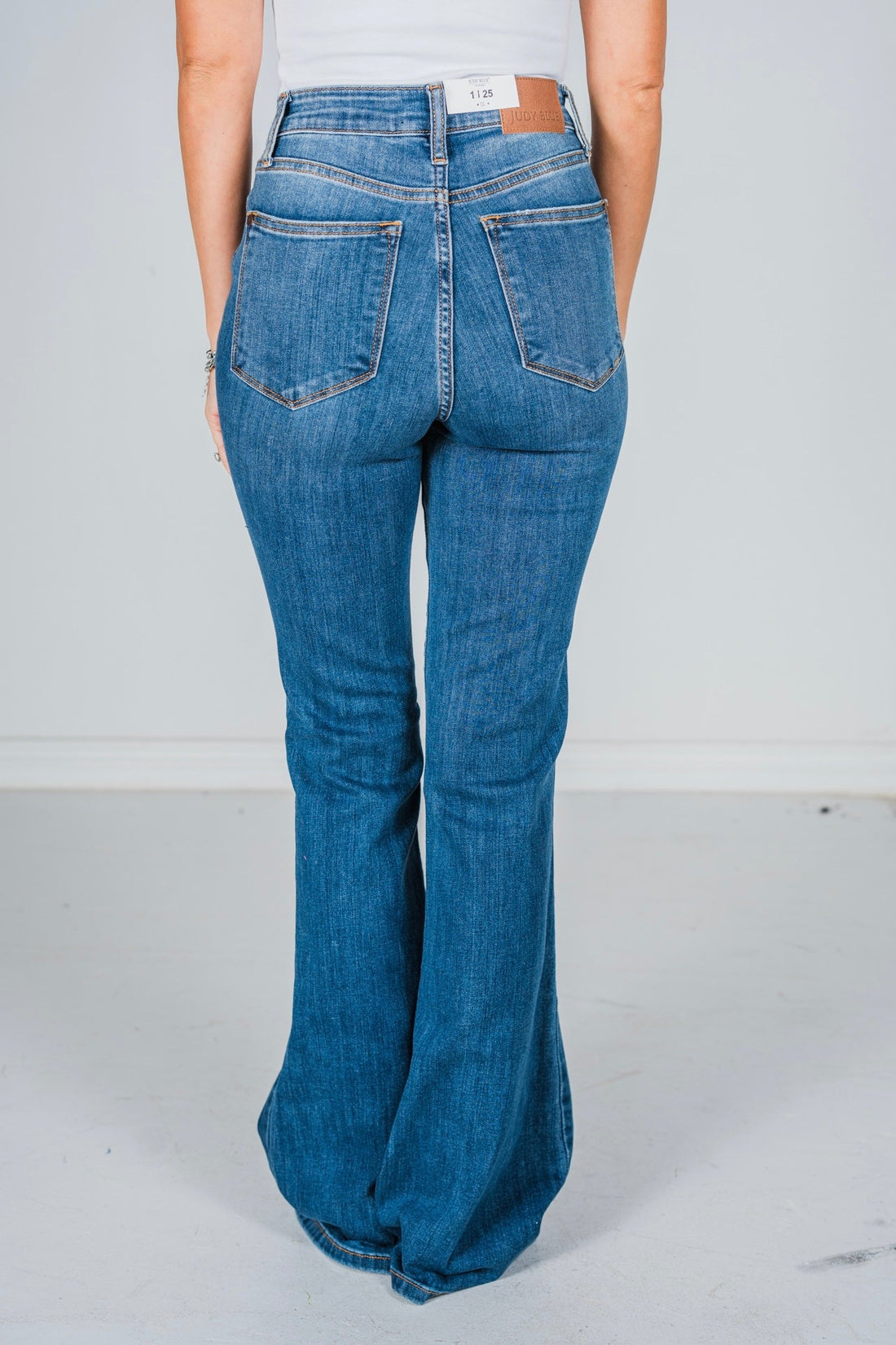 Judy Blue Classic Wash High Waist Flare Jeans - Whiskey Skies - JUDY BLUE