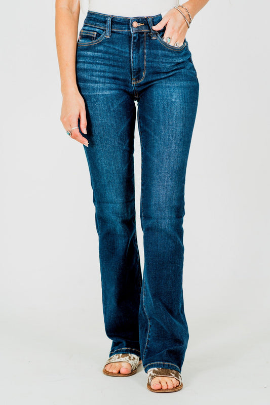 Judy Blue Dark Wash Bootcut Jeans - Whiskey Skies - JUDY BLUE