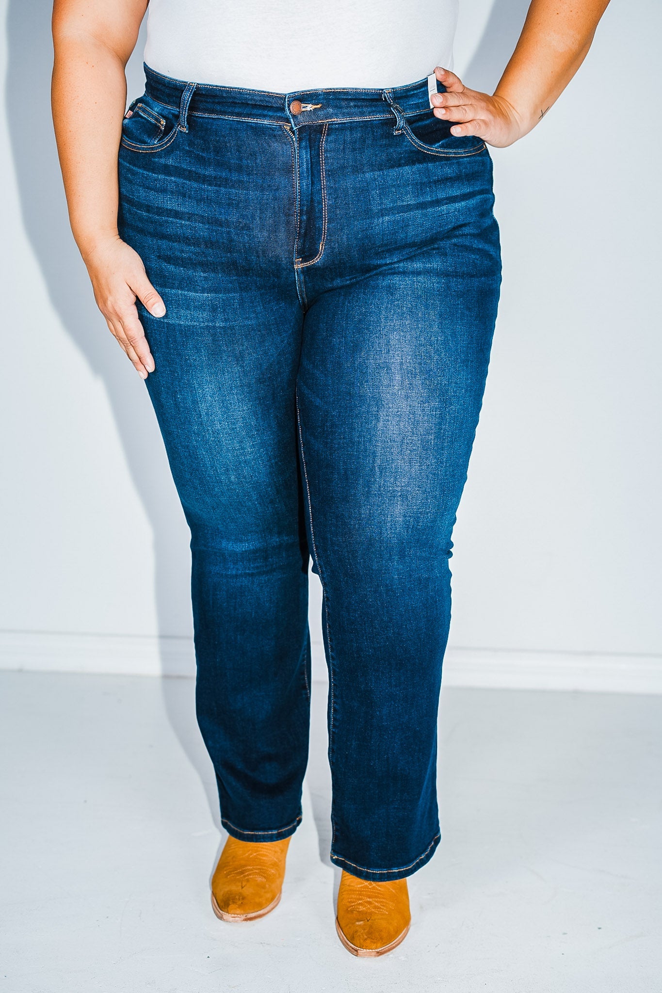 Judy Blue Dark Wash Bootcut Jeans - Whiskey Skies - JUDY BLUE