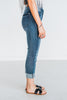 Judy Blue Dark Wash Cuffed Denim Capris - Whiskey Skies - JUDY BLUE