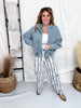 Judy Blue Denim Bomber Jacket - Whiskey Skies - JUDY BLUE