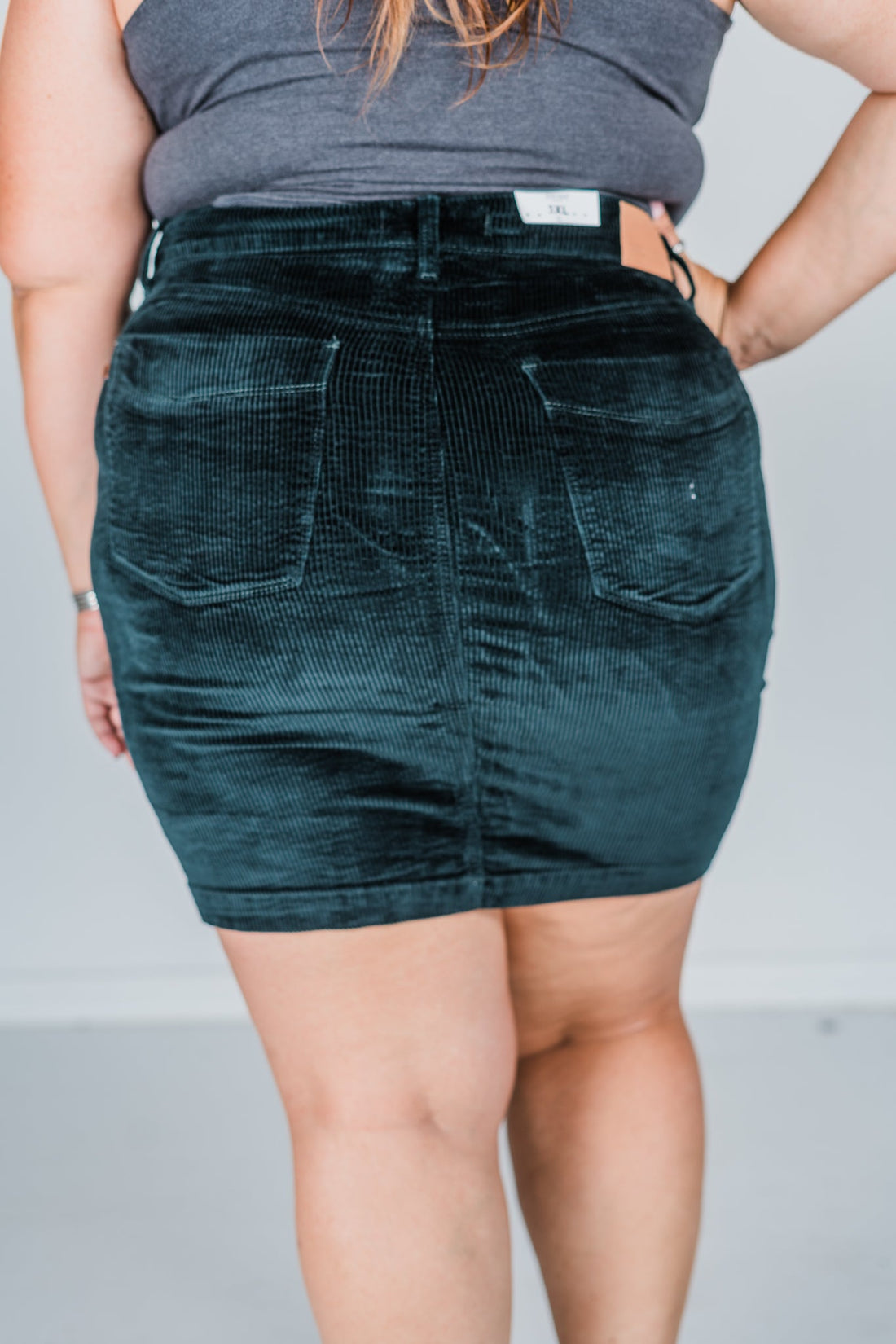 Judy Blue Emerald Corduroy Patch Pocket Skirt FINAL SALE - Whiskey Skies - JUDY BLUE