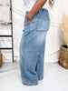 Judy Blue Featherweight Baggy Jeans W/ High Elastic Waist - Whiskey Skies - JUDY BLUE