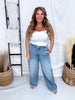 Judy Blue Featherweight Baggy Jeans W/ High Elastic Waist - Whiskey Skies - JUDY BLUE
