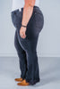Judy Blue Flare Jeans with Frayed Tulip Hem - Whiskey Skies - JUDY BLUE