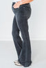 Judy Blue Flare Jeans with Frayed Tulip Hem - Whiskey Skies - JUDY BLUE