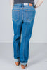 Judy Blue Front Seam Cuffed Straight Jeans - Whiskey Skies - JUDY BLUE