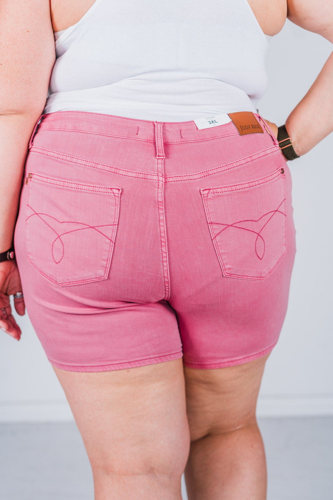 Judy Blue Garment Dyed Rose Pink Denim Shorts - Whiskey Skies - JUDY BLUE