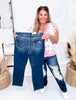 Judy Blue Heavy Destroy Straight Leg Jeans - Whiskey Skies - JUDY BLUE
