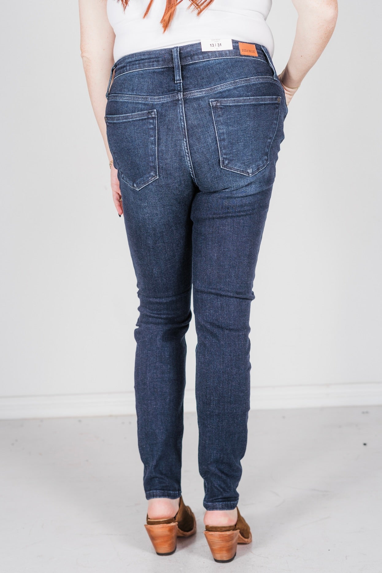 Judy Blue Hi - Rise Super Dark Skinny Jeans - Whiskey Skies - JUDY BLUE