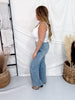 Judy Blue High-Rise Angelina Column Straight Leg Jeans W/ Horse Bit Trim - Whiskey Skies - JUDY BLUE