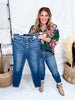 Judy Blue High Rise Button Fly Skinny Jeans - Whiskey Skies - JUDY BLUE