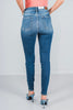 Judy Blue High Rise Button Fly Skinny Jeans - Whiskey Skies - JUDY BLUE