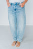 Judy Blue High - Rise Side Panel Barrel Leg Judy Blue Jeans - Whiskey Skies - JUDY BLUE