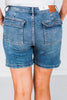 Judy Blue High - Rise Utility Mid Length Denim Short - Whiskey Skies - JUDY BLUE