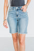 Judy Blue High - Rise Vintage Wash Bermuda Denim Shorts - Whiskey Skies - JUDY BLUE