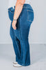 Judy Blue High Waist Angled Side Seam Detail Flares - Whiskey Skies - JUDY BLUE